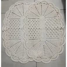 Tapete Crochê o Par Feito a mão Artesanal.