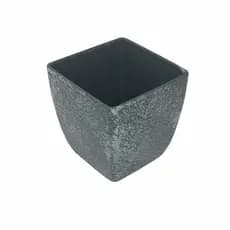 Vaso Cachepot Cinza Para Suculentas Cactos Plástico 7 cm