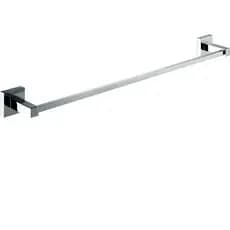 Porta Toalha de Banho Grande 64cm - Berlim Toalheiro Cromado Aço Inox Metal Luxo Hotel banheiro