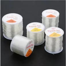 Fio de silicone 1.0 - 0.8 - 0.7 mm - 100 metros - [ para pulseiras, cordões e etc ] -H&N BAZAR -