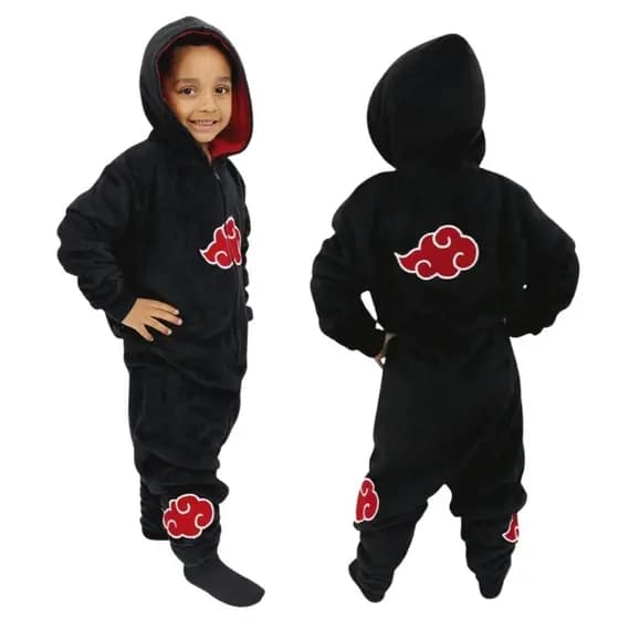 Macacão Kigurumi Winter Infantil Akatsuki Naruto Zc