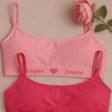 Kit 2 Top Feminino Forrado de Microfibra Sutiã Sem Bojo Top Fitness de Academia Adulto e Juvenil