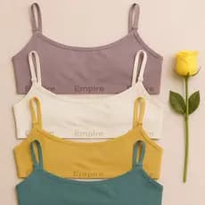 Kit 4 Top Feminino Forrado Microfibra Sutiã Top Fitness de Academia Lisos