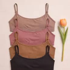 Kit 4 Top Feminino Forrado Microfibra Sutiã Top Fitness de Academia