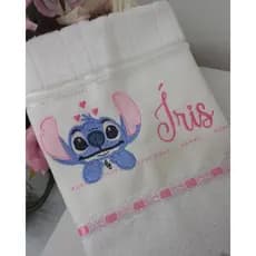 Toalha Personalizada Stitch Bordada com Nome