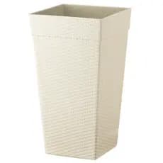 Kit 4 Vasos Grandes Rattan Bege 28L para Flores e Plantas Artificiais Decoração