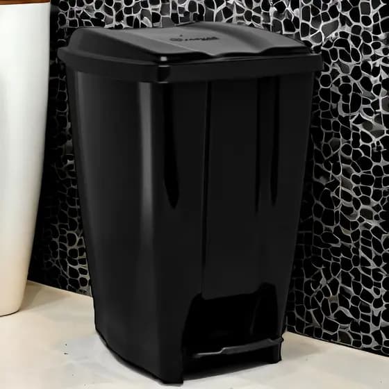Lixeira com Pedal 40 litros Plastico Reforçado Multiuso Cozinha Banheiro ECO Nature Jaguar Utilidade