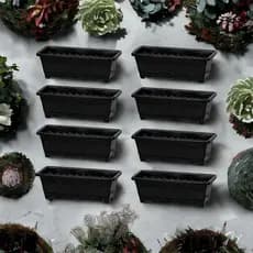 Kit 8 Jardineira Floreira Grande 9,5 Litros Plastico Vaso Para Flores e Plantas Floreira Jardinagem
