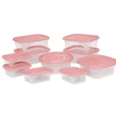 Kit 10 Potes de Mantimentos Plástico para Alimentos Organização Cozinha