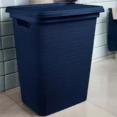 Cesto Organizador de Roupa 45 Litros Grande Lavanderia Banheiro Cesto de Plástico Linha Juta Jaguar