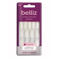 Unha Postica Belliz Naturais Stiletto C/24