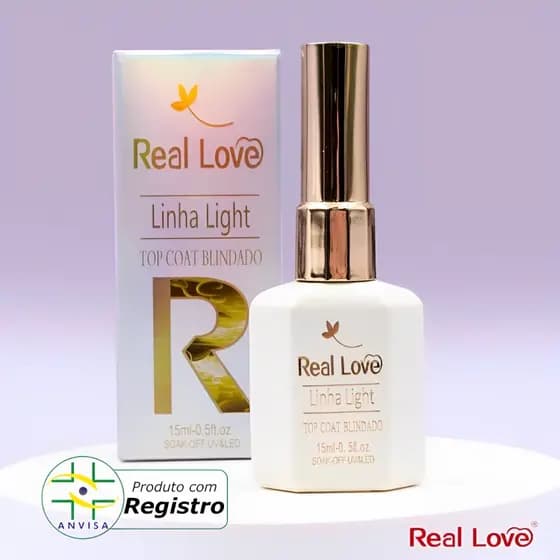 Top Coat Blindado Linha Light 15ml - Real Love