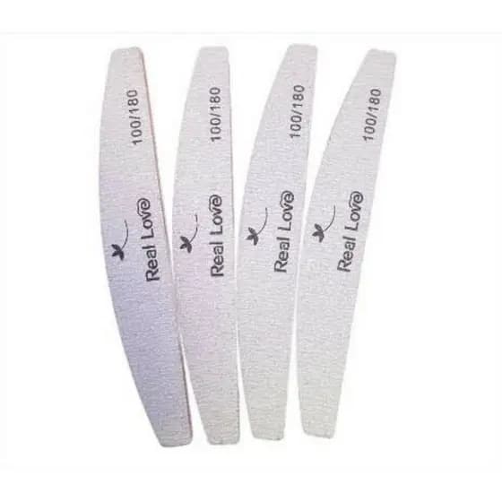 Kit 2 Lixa Boomerang 100/180 Unha Porcelana Acrygel Fibra  - Real Love