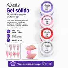 Gel Solido Molde F1 e Arte 3D AllSmile by Real Love