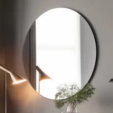 Espelho Decorativo Redondo 50x50cm Luxo | Parede Sala, Quarto, Banheiro, Lavabo e Penteadeira