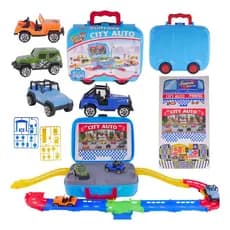 Pista Carrinhos Corrida Maleta Infantil Brinquedo Educativo Bebê 1 2 3 Anos Presente Menino