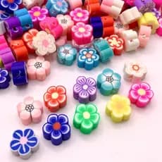 50 Pçs Miçanga Infantil Florzinha Artesanato Pulseira Biju