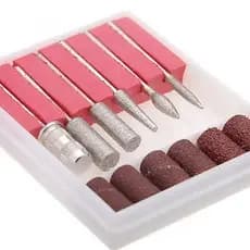 brocas para lixa eletrica de unhas  6 brocas + 6 lixas refil