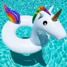 Boia Cintura Circular REDONDA Inflável FORMATO UNICORNIO Piscina Rosa LUXO PISCINA PRAIA DIVERSÃO AQUÁTICA RESISTENTE QU
