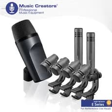 E600 Kit De Microfone De Instrumento Musical Cardioide De Tambor e604 e602 e614 Cabine Condensador Com Uma Caixa De Alum