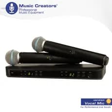 Sistema De Áudio De Canal Duplo BLX288/B58 , Banda J11 (596 – 620 MHz)-Receptor BLX88 , Bateria De Até 14 Horas , Alcanc