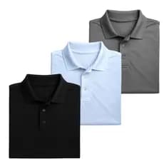 Kit 3 Camisa Polo Masculina Piquet Poliéster Uniforme Premium