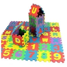 Tapete Eva Infantil Letras E Números Tatame Colorido 36 Pç