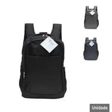 Mochila Escolar Reforçada 3 Compartimentos Multiuso Cor Preta Trabalho Academia Faculdade Viagem Bagagem de Mão