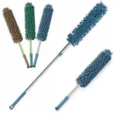 Espanador Microfibra Extensível Anti Poeira Ajustável Alcance Longo Limpeza Rápida Sem Riscos