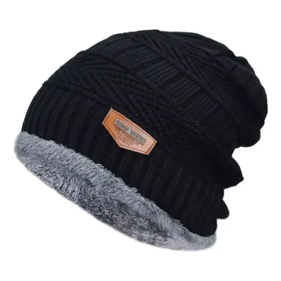 Touca Gorro Inverno Toca Forrada Pelúcia De Frio Inverno Unisex Térmica