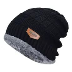 Touca Gorro Inverno Toca Forrada Pelúcia De Frio Inverno Unisex Térmica
