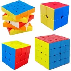Kit 4 Cubo Mágico Moyu  2x2 3x3 4x4 5x5 Profissional Brinquedo Infantil Presente Natal Black Friday