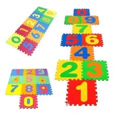 Brinquedo Infantil Tatame Eva Tapete Anti Choque Infantil Numérico Color Criança 10 Pç 29,5x29,5cm