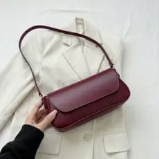 Bolsa Feminina Baguete Alça De Ombro Fina Estilosa E Casual