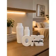 kit decorativo ore e confie vaso minimalista estilo floreiro decoração casa para quarto sala escritorio Inspiração e Fé