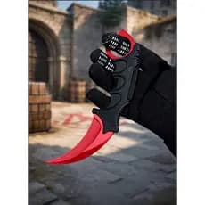 Faca Karambit CS2 Réplica Decorativa + suporte Impressão 3D - Gamer Cosplay 22cm