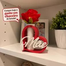 Vaso Decorativo Coração Dia das Mães Presente / Enfeite Mesa moderno / Decoração estante