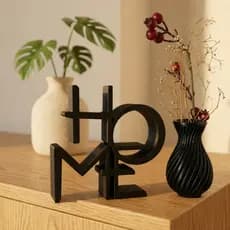 Escultura Decoração Home + Vaso decorativo minimalista - Decoração Sala e Escritório