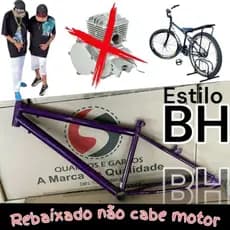 quadro samy aro26 reduzido bh bicicleta rebaixado não cabe motor