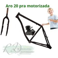 quadro de bicicleta aro 20 + garfo p/ bike motorizada RD