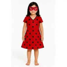 Fantasia Infantil Joaninha com Máscara