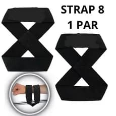 Par De Strap 8  Para Musculação Academia Treino De Força 100% ALGODÃO UNISEX..