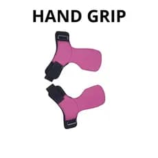 Luva Hand Grip Rosa Couro Sintético  Premium sem furo com Neoprene para Crossfit e Academia