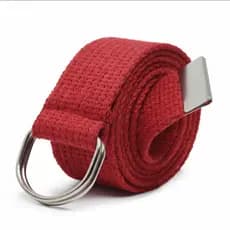 CINTO MUSCULINO LONA TECIDO GOGURÃO VERMELHO ARGOLAS DUPLAS QUALIDADE PREMIUM.