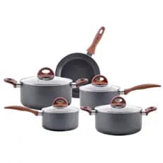 Jogo De Panelas Brinox Antiaderente Ceramic 5 Peças para todos os tipos de fogões
