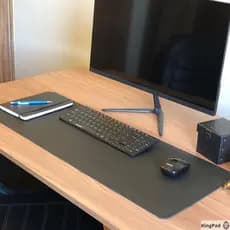 Mouse Pad Desk Pad Max L Couro Ecológico 80x30cm Design Minimalista (Black) UltraPad - WORKPAD