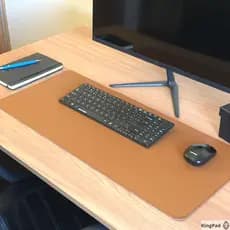 Mouse Pad Desk Pad Max L Couro Ecológico 70x30cm Design Minimalista (caramelo) UltraPad - WORKPAD