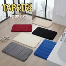 1 ou 2 Tapetes de Banheiro Lavabo Quarto Liso Tapetes Antiderrapantes