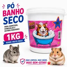 Pó banho seco para Hamster, Chinchilas e outros roedores 1KG