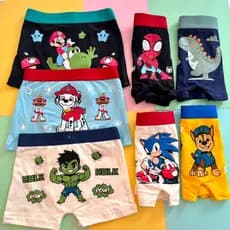 Kit 3 Cuecas Boxer infantil menino personagens algodão qualidade premium